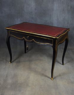 EBONISED FRENCH EMPIRE BUREAU PLAT / WRITING TABLE 1 EBONISED FRENCH EMPIRE BUREAU PLAT / WRITING TABLE